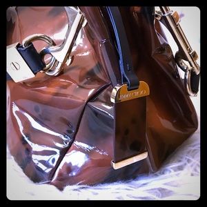 Jimmy Choo Black/ Brown Coated Leather Purse